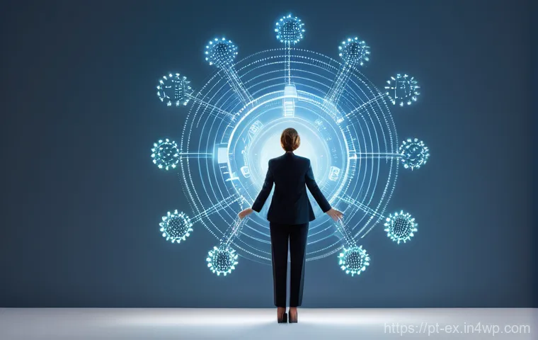 T자형 전문성과 직업 안정성의 관계 - **"A stylized illustration of a modern professional, a woman in a smart business casual outfit, stan...