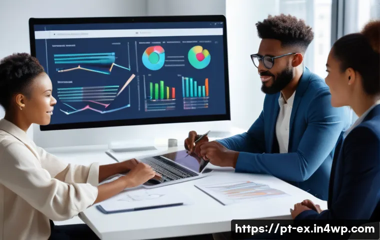 T자형 전문성과 혁신의 관계 - A diverse group of professionals collaborating in a modern, bright office space, featuring a marketi...