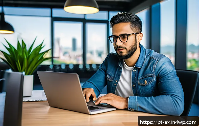 T자형 전문성 개발의 필요성 - A professional Brazilian man in his early 30s working confidently at a modern coworking space in São...